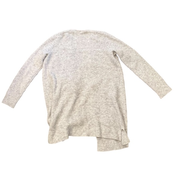 Madewell light grey waffle knit merino wool blend cardigan - Picture 2 of 10